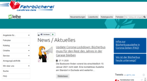 Screenshot Homepage Kreisfahrbücherei Celle