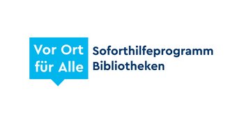 Logo Soforthilfeprogramm für Bibliotheken "Vor Ort für Alle"