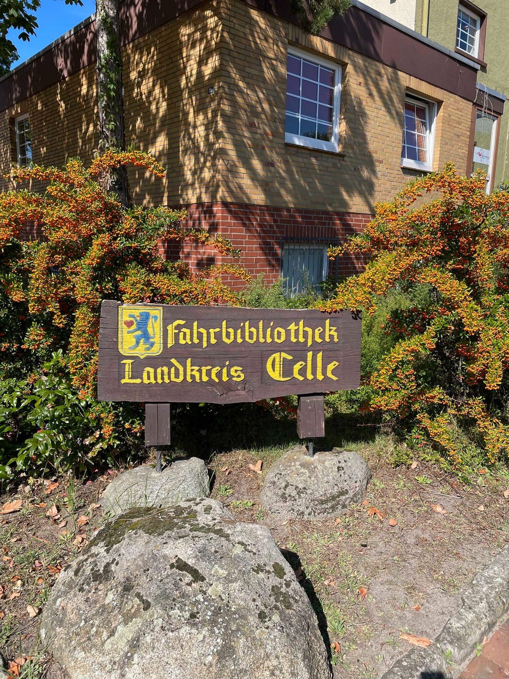 Foto Schild Fahrbücherei in Eschede
