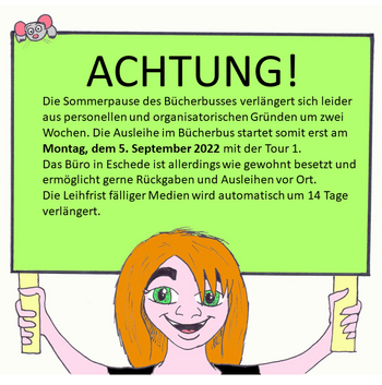 Hurra-Mädchen mit Plakat