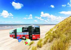 Bücherbus am Strand